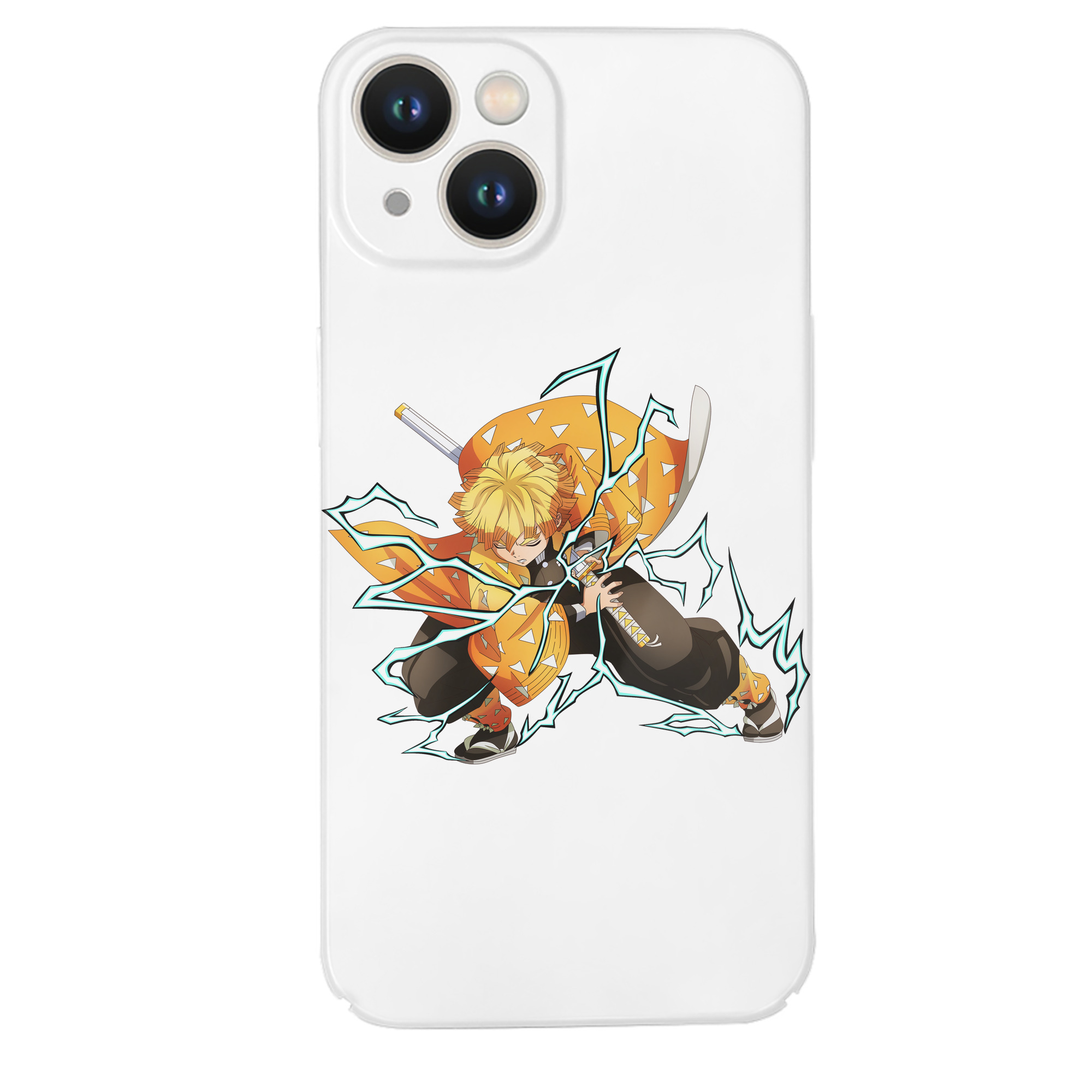 （画像用） 鬼滅の刃（きめつのやいば）我妻 善逸／あがつま ぜんいつ Agatsuma Zenitsu 【iPhone 14シリーズ対応】ハードケース